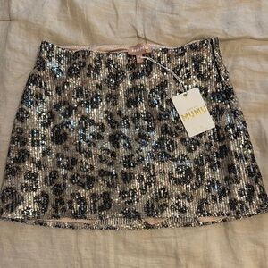 Show Me Your Mumu NWT Sequin Leopard Skort